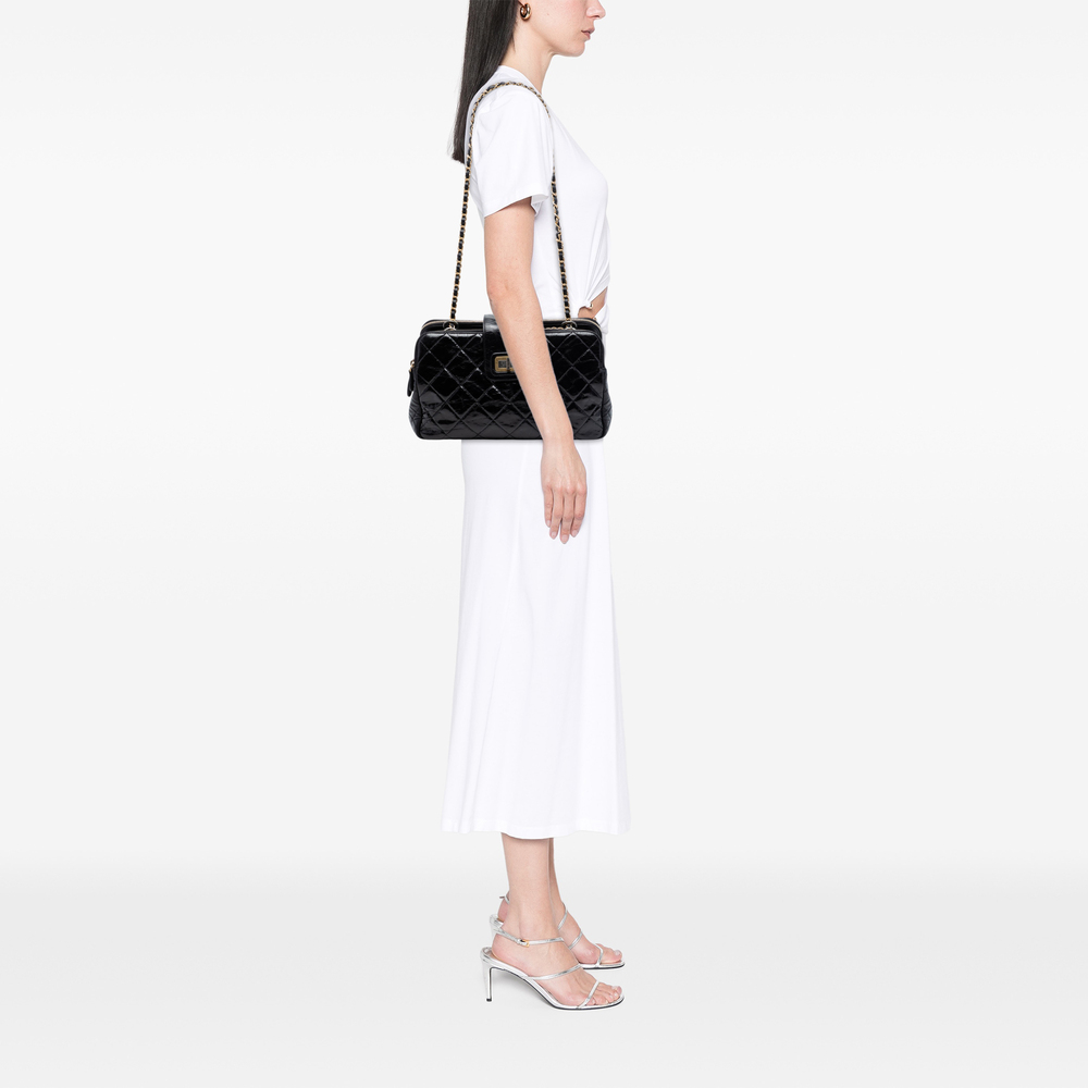 Pre-Loved Chanel Quilted Glazed Calfskin Reissue Mademoiselle Accordion Tote - Picture 6 of 7